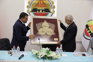 Mızraklı, DESOB Başkanı Ebedinoğlu’nu ziyaret etti