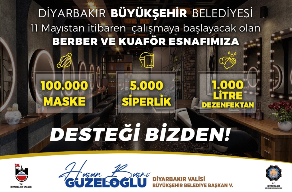 Diyarbakır Valisi’nden berber ve kuaförlere jest!