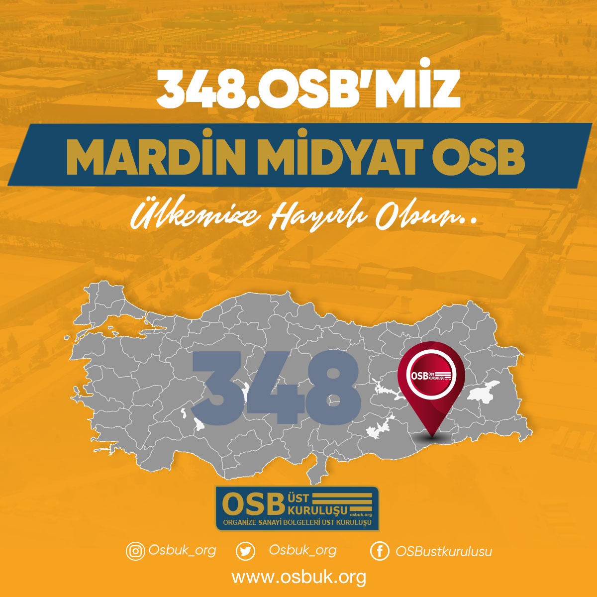 Türkiye’nin 348’nci OSB’si Mardin’de kuruldu