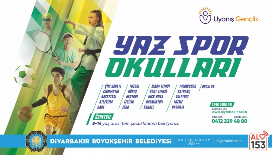 Diyarbakır’da ücretsiz Yaz Spor Okulları’na kayıtlar başladı