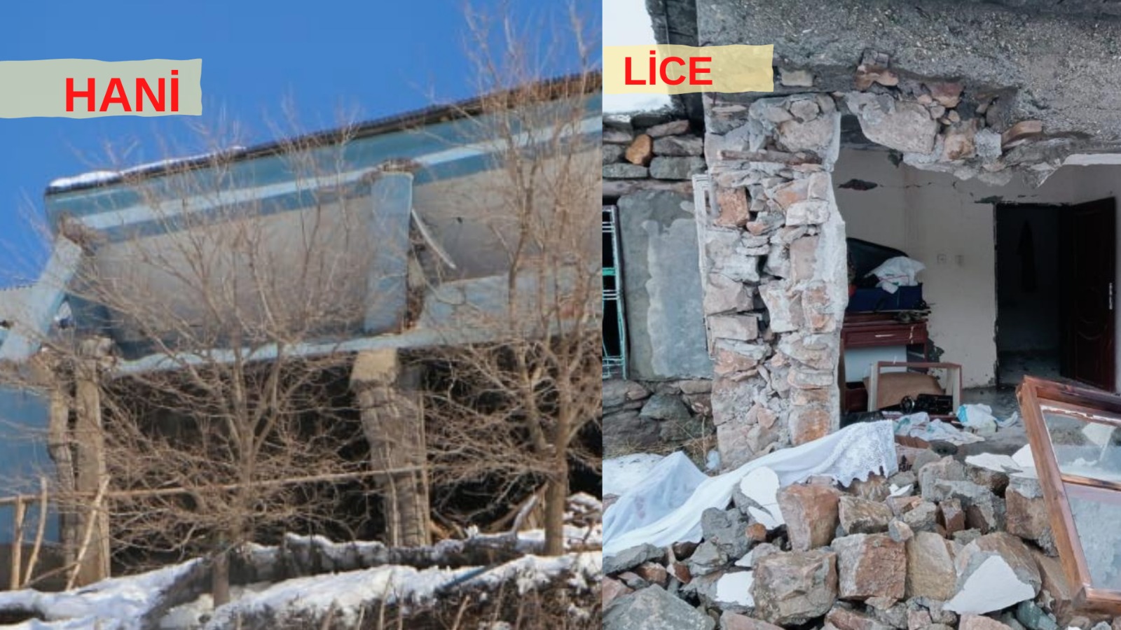 Deprem… Hani ve Lice’de ciddi hasar