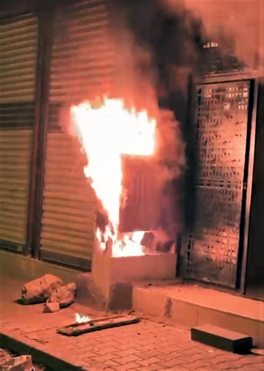 Cizre’de kaçak elektrik hattı yangına neden oldu