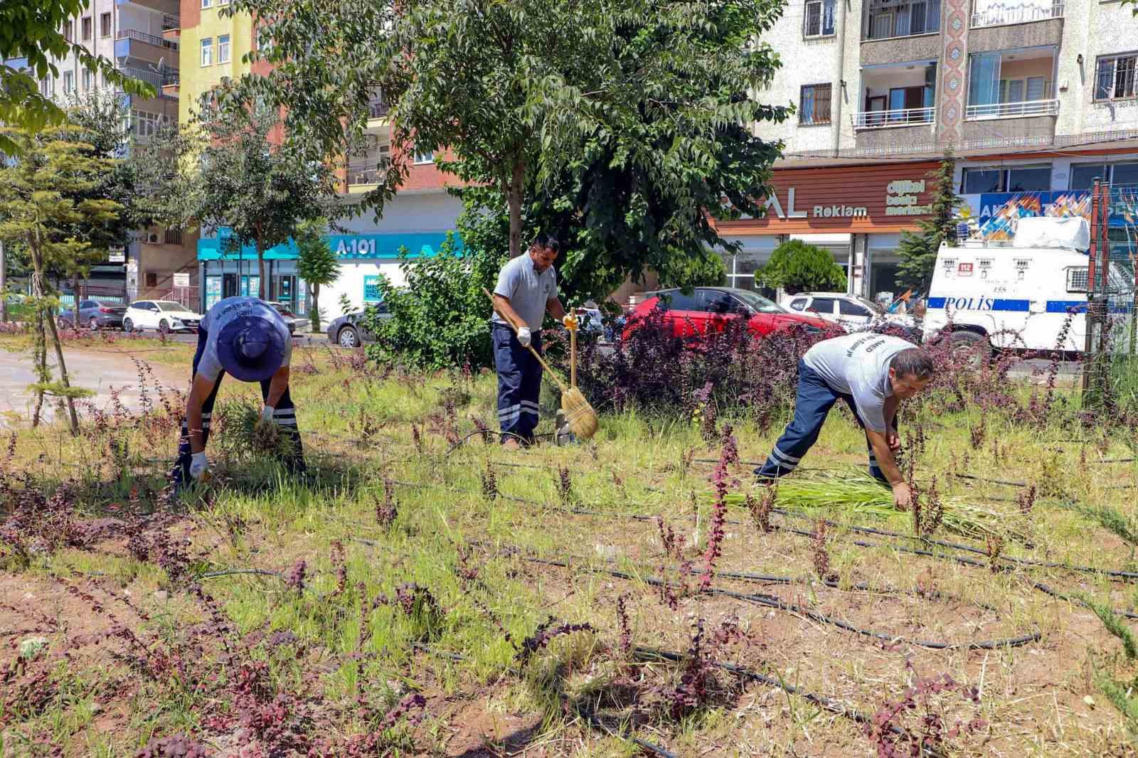 Diyarbakır’da park ve bahçe temizliği devam ediyor