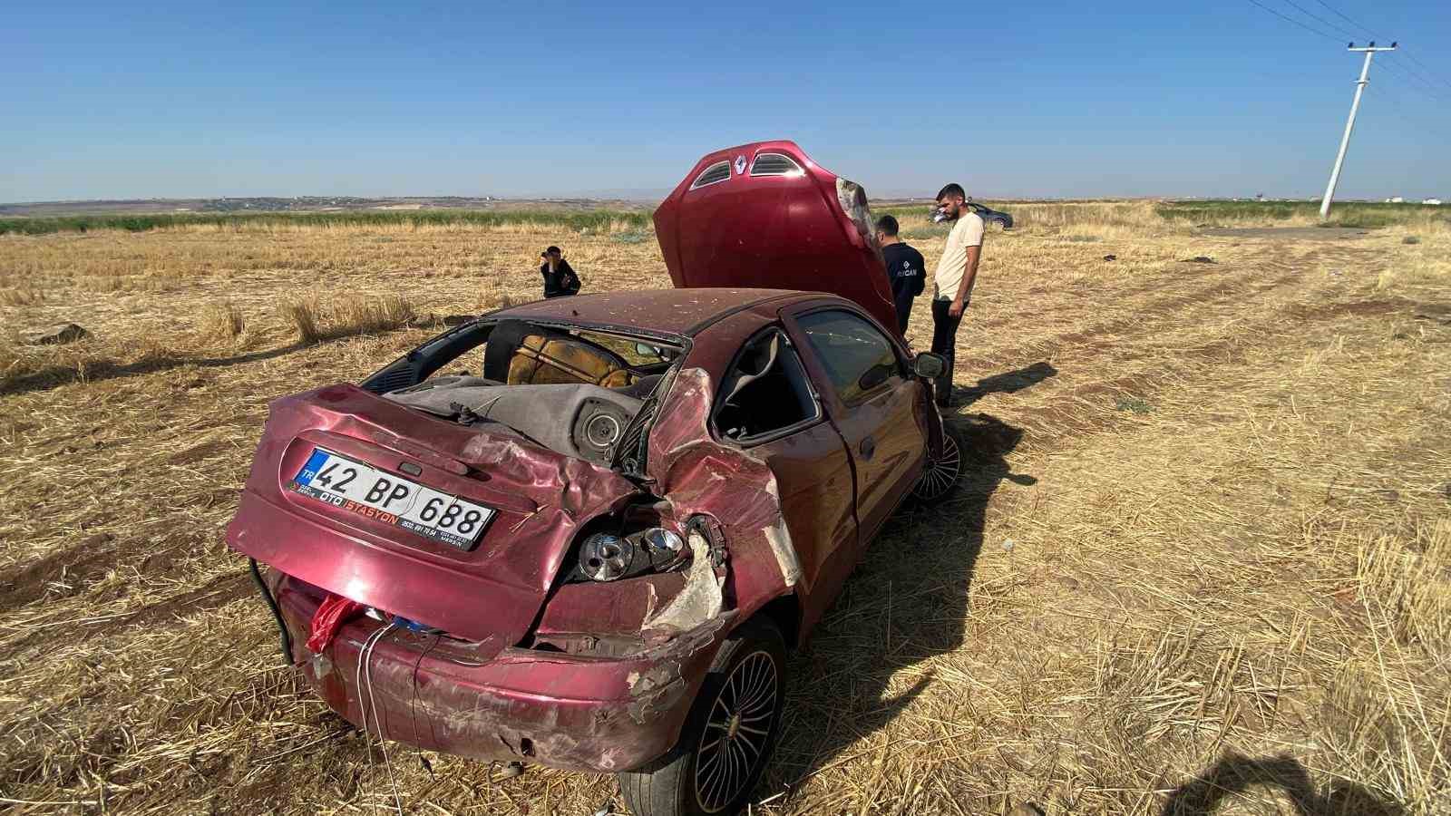 Kontrolden çıkan otomobil takla attı: 1 yaralı