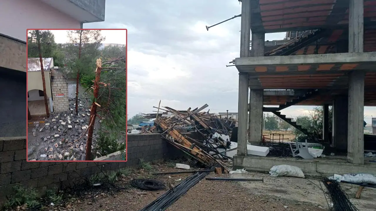 Diyarbakır’da sağanak yağış minare devirdi